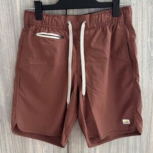 Vuori Men's Athletic Shorts in Brown